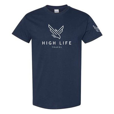 High Life Travel Premium T-Shirt Midnight Navy