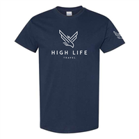 High Life Travel Premium T-Shirt Midnight Navy High Life Travel Premium T-Shirt Midnight Navy